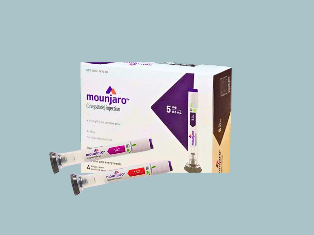 Mounjaro weight loss injection pens and box